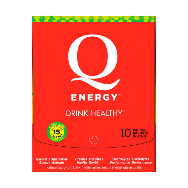 Q Energy Drink Healthy Lemon Lime 10 Servings