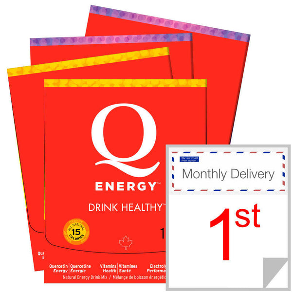 Q Energy Drink Healthy Wildberry 20 Servings,  Orange 20 Servings Monthly